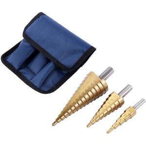 Unbranded 3Pcs Large HSS Steel Step Cone Drill Bit Set Hole Unbranded 3Pcs Large HSS Steel Step Cone Drill Bit Set Hole