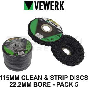 us pro VEWERK 115Mm Clean & Strip Discs 22.2Mm Bore - Pack of 5 8122 us pro VEWERK 115Mm Clean & Strip Discs 22.2Mm Bore - Pack of 5 8122