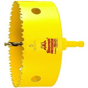 Starrett HSS BI-Metal DEEP Cut Hole Saw with Arbor 5"""" - 127MM Diameter Starrett HSS BI-Metal DEEP Cut Hole Saw with Arbor 5"""" - 127MM Diameter