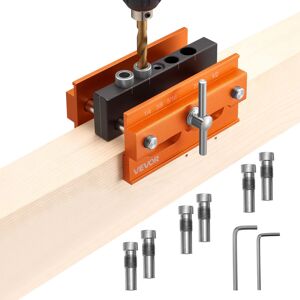 VEVOR Doweling Jig Kit Self Centering Dowel Drill Jig for Straight Holes Aluminu VEVOR Doweling Jig Kit Self Centering Dowel Drill Jig for Straight Holes Aluminu