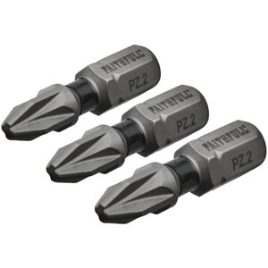 Faithfull - Pozi Impact Screwdriver Bits PZ2 x 25mm (Pack 3) Faithfull - Pozi Impact Screwdriver Bits PZ2 x 25mm (Pack 3)