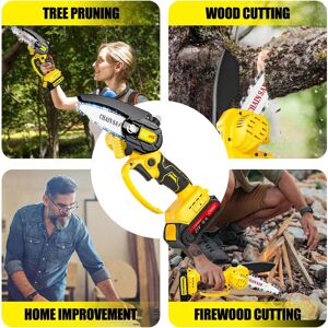 Unbranded 2 Batteries 4/6'' 4000W Cordless Chainsaw Electric One-Hand Saw Wood Cutter Unbranded 2 Batteries 4/6'' 4000W Cordless Chainsaw Electric One-Hand Saw Wood Cutter