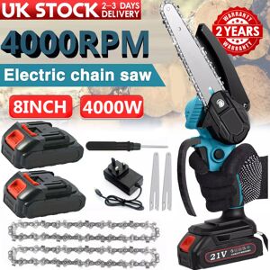 Unbranded 8-Inch Cordless Chainsaw 2 Batteries 21V Li-ion Battery+Charger Unbranded 8-Inch Cordless Chainsaw 2 Batteries 21V Li-ion Battery+Charger