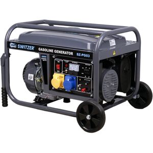 SwitZer 2800W Petrol Generator 230V for Outdoor Use With Electric Start Wheels SwitZer 2800W Petrol Generator 230V for Outdoor Use With Electric Start Wheels