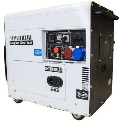 Hyundai DHY8000SELR-T Silenced Long Run 3-phase Diesel Generator 6kW Hyundai DHY8000SELR-T Silenced Long Run 3-phase Diesel Generator 6kW