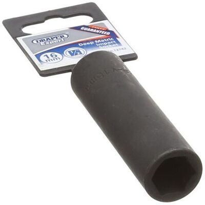 Draper - 12742 - 1/2in Drive - 16mm Deep - Impact Socket Draper - 12742 - 1/2in Drive - 16mm Deep - Impact Socket