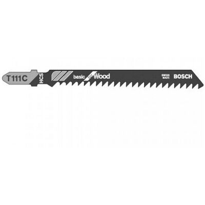 Bosch T111C Wood Cutting Jigsaw Blades Pack of 5 Bosch T111C Wood Cutting Jigsaw Blades Pack of 5