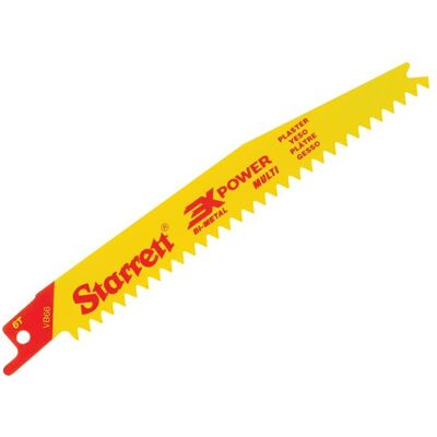 Starrett VB66-5 Bi-Metal Reciprocating Blade - Plasterboard 152mm 6V TPI (Pack 5) Starrett VB66-5 Bi-Metal Reciprocating Blade - Plasterboard 152mm 6V TPI (Pack 5)