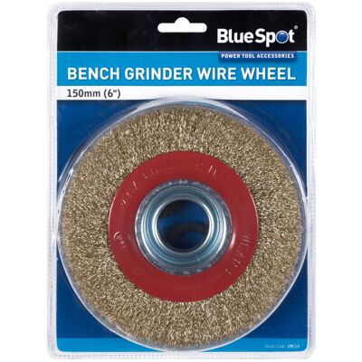 BlueSpot 19214 150mm Bench Grinder Wire Wheel - Power Tool BlueSpot 19214 150mm Bench Grinder Wire Wheel - Power Tool