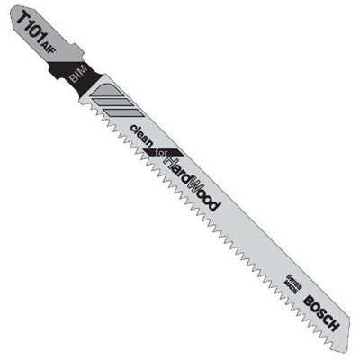 Bosch Professional 3 x Jigsaw blade T 101 AIF Clean for Hard Wood (for Hardwood, Bosch Professional 3 x Jigsaw blade T 101 AIF Clean for Hard Wood (for Hardwood,