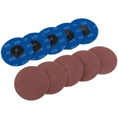 Draper Aluminium Oxide Sanding Discs, 75mm, 320 Grit (Pack of 10) Draper Aluminium Oxide Sanding Discs, 75mm, 320 Grit (Pack of 10)