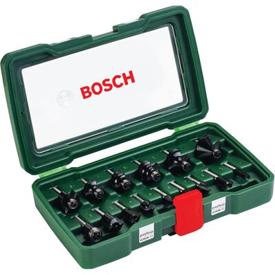 Bosch 15-Piece Hard Metal Router Bit Set (for Wood, Shank ? 1/4", Accessory Rout Bosch 15-Piece Hard Metal Router Bit Set (for Wood, Shank ? 1/4", Accessory Rout