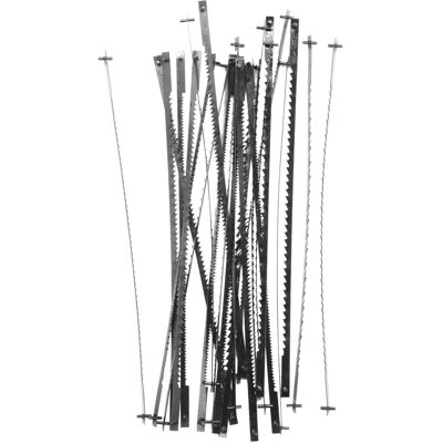 Semoic 24Pcs Scroll Saw Blades 127mm Carbon Steel Fretsaw Blades with Pin 10/15/18/24 Semoic 24Pcs Scroll Saw Blades 127mm Carbon Steel Fretsaw Blades with Pin 10/15/18/24
