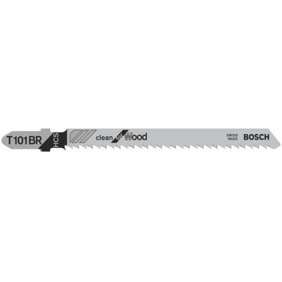 Bosch 5x T 101 BR Clean for Wood Jigsaw Blade (for Softwood, Plywood, Length 100 Bosch 5x T 101 BR Clean for Wood Jigsaw Blade (for Softwood, Plywood, Length 100