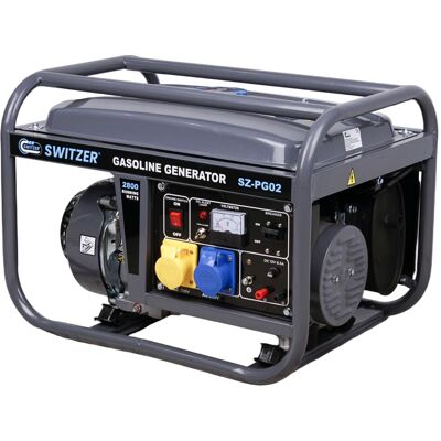 SwitZer 2800W Petrol Generator 230V for Home & Outdoor Use Compact Control Panel SwitZer 2800W Petrol Generator 230V for Home & Outdoor Use Compact Control Panel