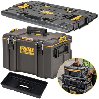 Dewalt Toughsystem 2.0 DWST83342-1 DS400 Stackable Toolbox Case + Tstak Plate Dewalt Toughsystem 2.0 DWST83342-1 DS400 Stackable Toolbox Case + Tstak Plate