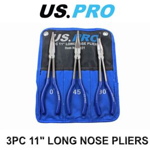 US PRO 3pc 11" Long Nose Pliers Set 1831 US PRO 3pc 11" Long Nose Pliers Set 1831