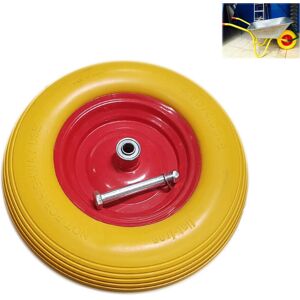 TMZ Wheelbarrow Wheel Tyre PU Foam Puncture Proof Spare Rubber Cart Rim TMZ Wheelbarrow Wheel Tyre PU Foam Puncture Proof Spare Rubber Cart Rim
