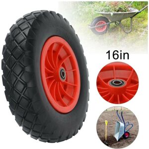 Unbranded PU Wheel 16 Inch 16" 4.80-8 Tyre Puncture Proof Solid Wheelbarrow Cart Unbranded PU Wheel 16 Inch 16" 4.80-8 Tyre Puncture Proof Solid Wheelbarrow Cart