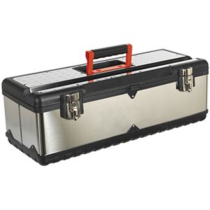 Loops 660 x 280 x 225mm Tool Box & Tote Tray - Heavy Duty Steel Portable Storage Case Loops 660 x 280 x 225mm Tool Box & Tote Tray - Heavy Duty Steel Portable Storage Case