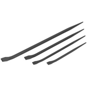 Loops 4 Piece Pry Bar Set - 300mm 400mm 450mm & 450mm Steel Shafts - Drop Forged Loops 4 Piece Pry Bar Set - 300mm 400mm 450mm & 450mm Steel Shafts - Drop Forged