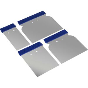 Loops 4 Piece Body Filler Applicator Set - Stainless Steel - Flexible Spreader Blades Loops 4 Piece Body Filler Applicator Set - Stainless Steel - Flexible Spreader Blades