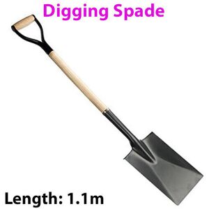 Loops Heavy Duty 1100mm Square Digging Spade PYD Handle Landscaping Gardening Tool Loops Heavy Duty 1100mm Square Digging Spade PYD Handle Landscaping Gardening Tool
