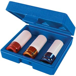 Loops 3 Piece Impact Alloy Wheel Nut Socket Set 17mm 19mm 21mm Colour Coded Driver Loops 3 Piece Impact Alloy Wheel Nut Socket Set 17mm 19mm 21mm Colour Coded Driver