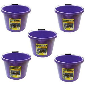 Airflow 5-Pack Heavy-Duty Invincible Builders Bucket, Purple, 3 gal (15 L) - Mad Airflow 5-Pack Heavy-Duty Invincible Builders Bucket, Purple, 3 gal (15 L) - Mad