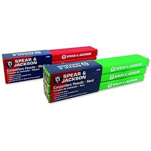 Spear & Jackson CPHG Hard Green Carpenters Pencils, 6.5mm x 2.7mm Graphite Core Spear & Jackson CPHG Hard Green Carpenters Pencils, 6.5mm x 2.7mm Graphite Core