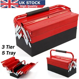 Unbranded 3 Tier 5 Tray Heavy Duty Professional Metal Storage Cantilever Tool Box Case Unbranded 3 Tier 5 Tray Heavy Duty Professional Metal Storage Cantilever Tool Box Case