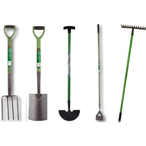 Monal (Spade Fork Rake Edge & Hoe Set ) Garden Farming Lightweight Carbon Steel Tools Monal (Spade Fork Rake Edge & Hoe Set ) Garden Farming Lightweight Carbon Steel Tools