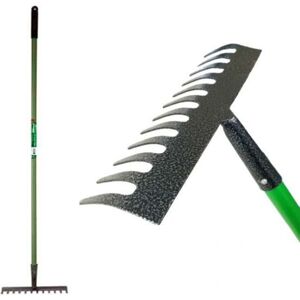 AAMEN 12 Teeth Heavy Duty Garden Leaf Rake Hand Tool, Carbon Steel Rake AAMEN 12 Teeth Heavy Duty Garden Leaf Rake Hand Tool, Carbon Steel Rake