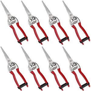 MUKLEI 8 PCS Gardening Scissors, Gardening Snips, Micro-Tip Pruning Snips Straight Prun MUKLEI 8 PCS Gardening Scissors, Gardening Snips, Micro-Tip Pruning Snips Straight Prun