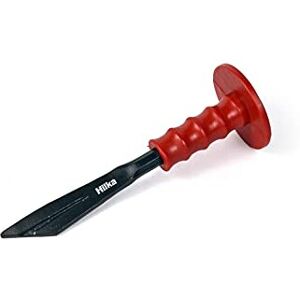 Hilka 62684010 10-Inch Plugging Chisel with Grip, Red - Drop-Forged Steel, Groov Hilka 62684010 10-Inch Plugging Chisel with Grip, Red - Drop-Forged Steel, Groov