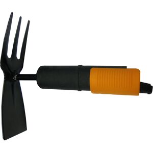 Fiskars QuikFit Double Hoe, Tool Head, Length: 18.5 cm, Steel Head, Black/Orange, 100073 Fiskars QuikFit Double Hoe, Tool Head, Length: 18.5 cm, Steel Head, Black/Orange, 100073