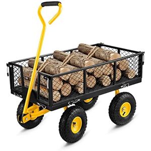VEVOR Heavy Duty Steel Garden Cart 900 LBS Garden Wagon Carts Outdoor Yard Util VEVOR Heavy Duty Steel Garden Cart 900 LBS Garden Wagon Carts Outdoor Yard Util