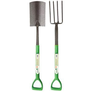Marksman Digging Spade & Garden Fork Carbon Steel Trench Drainage Shovel Set 70194 Marksman Digging Spade & Garden Fork Carbon Steel Trench Drainage Shovel Set 70194