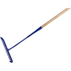 Faithfull Tarmac Rake 16 Round Teeth - Wooden Handled Faithfull Tarmac Rake 16 Round Teeth - Wooden Handled