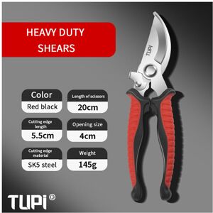 Unbranded (Curved Red)TUPI Professional Bypass Pruning Shears Garden Scissors for Tree Tri Unbranded (Curved Red)TUPI Professional Bypass Pruning Shears Garden Scissors for Tree Tri