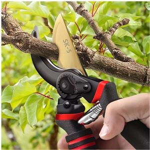 Unbranded (1pc) Titanium Bypass Pruning Shears 8.5" (T13) - Garden Shears, Heavy Duty Hand Unbranded (1pc) Titanium Bypass Pruning Shears 8.5" (T13) - Garden Shears, Heavy Duty Hand