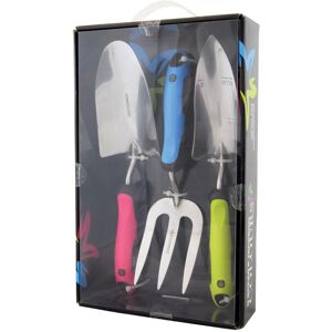Spear & Jackson Colours 3pc Stainlesss Steel Garden Hand Tool Gift Set Spear & Jackson Colours 3pc Stainlesss Steel Garden Hand Tool Gift Set
