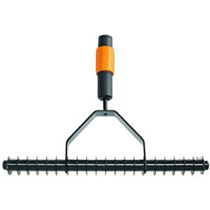 Fiskars QuikFit Aerator Rake, Tool Head, Width: 37 cm, Black/Orange, 1000655 Fiskars QuikFit Aerator Rake, Tool Head, Width: 37 cm, Black/Orange, 1000655