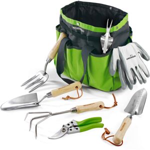 WORKPRO 8-Piece Garden Tools Set, Stainless Steel Hand Tools with Wooden Handle, WORKPRO 8-Piece Garden Tools Set, Stainless Steel Hand Tools with Wooden Handle,