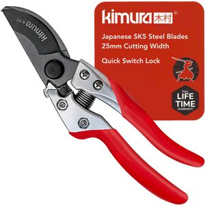 Kimura? 8" Pro Bypass Garden Secateurs, Heavy Duty Premium Japanese SK5 Steel Bl Kimura? 8" Pro Bypass Garden Secateurs, Heavy Duty Premium Japanese SK5 Steel Bl