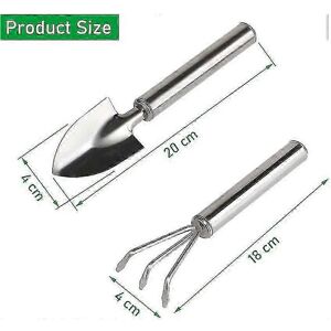 Unbranded 2-piece gardening tool set, stainless steel handle, hand garden tools, miniature Unbranded 2-piece gardening tool set, stainless steel handle, hand garden tools, miniature