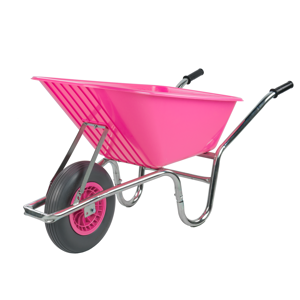 KCT 110L Pink Garden Builders Heavy Duty Wheelbarrow with Reinforced Tyre KCT 110L Pink Garden Builders Heavy Duty Wheelbarrow with Reinforced Tyre