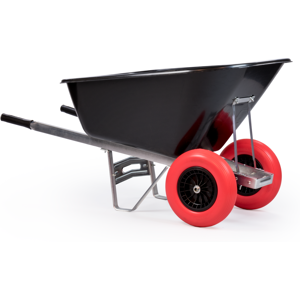 KCT 200L Wheelbarrow Black Plastic Heavy Duty Garden Barrow 2 Twin Wheel Punctur KCT 200L Wheelbarrow Black Plastic Heavy Duty Garden Barrow 2 Twin Wheel Punctur