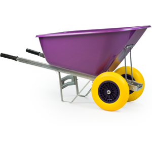 KCT 200L Wheelbarrow Purple Plastic Heavy Duty Garden Barrow 2 Twin Wheel Punctu KCT 200L Wheelbarrow Purple Plastic Heavy Duty Garden Barrow 2 Twin Wheel Punctu