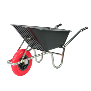 KCT 110L Garden Wheelbarrow Black Heavy Duty Metal Gardening Wheel Barrow Non Sl KCT 110L Garden Wheelbarrow Black Heavy Duty Metal Gardening Wheel Barrow Non Sl